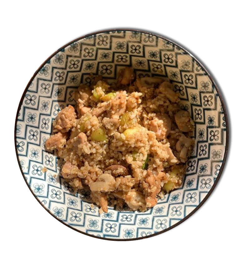 Plato de quinoa con pollo